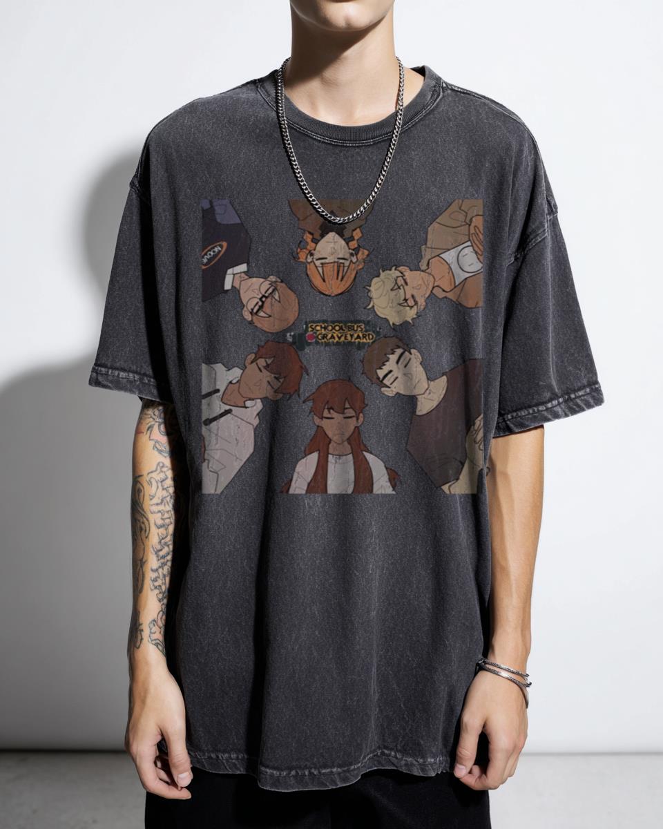 School Bus Graveyard Webtoon Manga Horror Tee