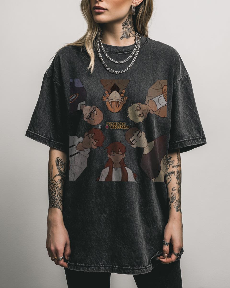 School Bus Graveyard Webtoon Manga Horror Tee