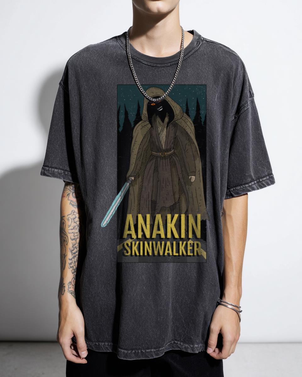 Sci-Fi 'Skinwalker from a Galaxy Far Away' Star Sword T-Shirt - Alien Fiction Unisex