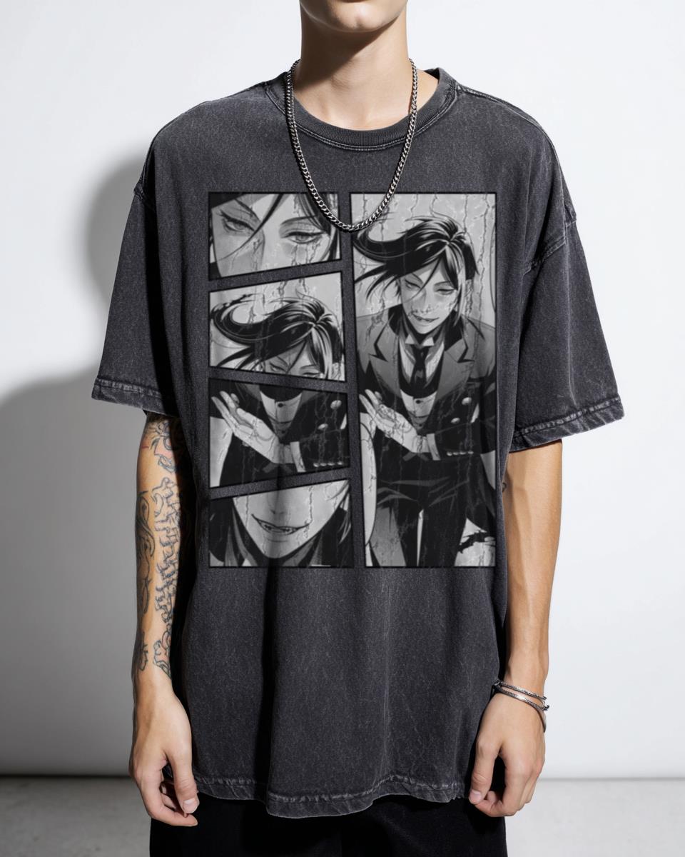 Sebastian Michaelis Black Butler Anime T-Shirt - Demon Butler Manga Fan Unisex