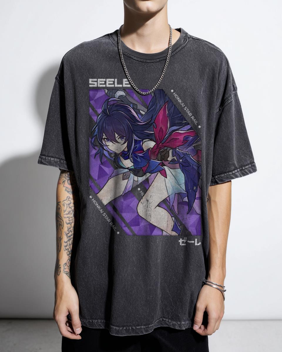 Seele Honkai Star Rail Anime Aesthetic T-Shirt - Hoyoverse Quantum Fan Unisex