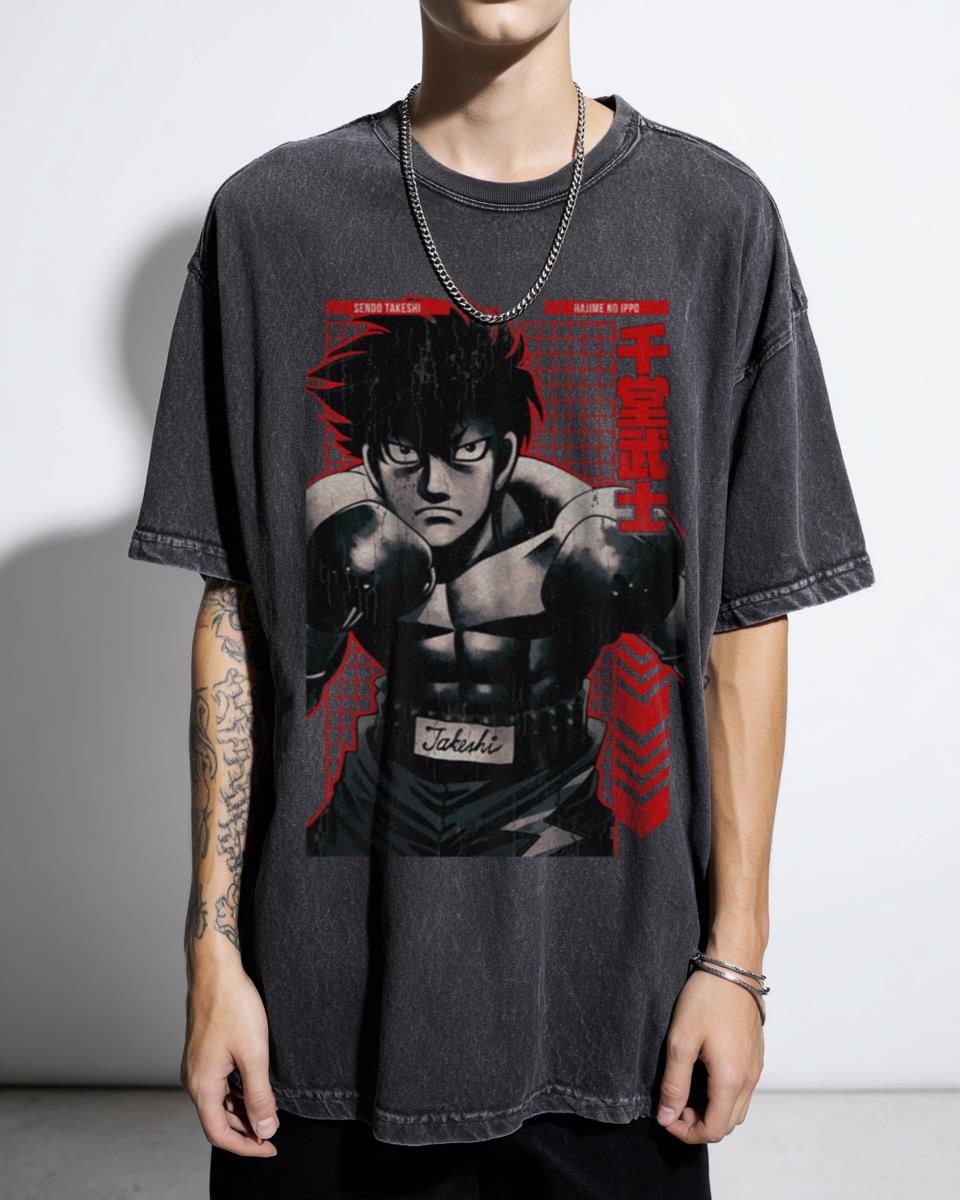 Sendo Takeshi T-Shirt | Hajime no Ippo Boxing Anime Graphic Tee
