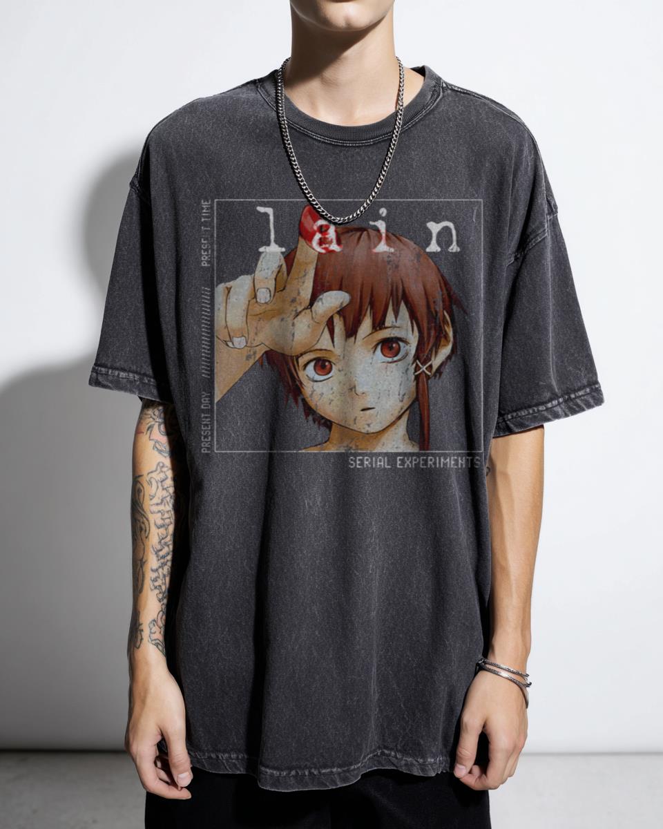 Serial Experiments Lain Anime T-Shirt | Lain Navi Cyberpunk Tee