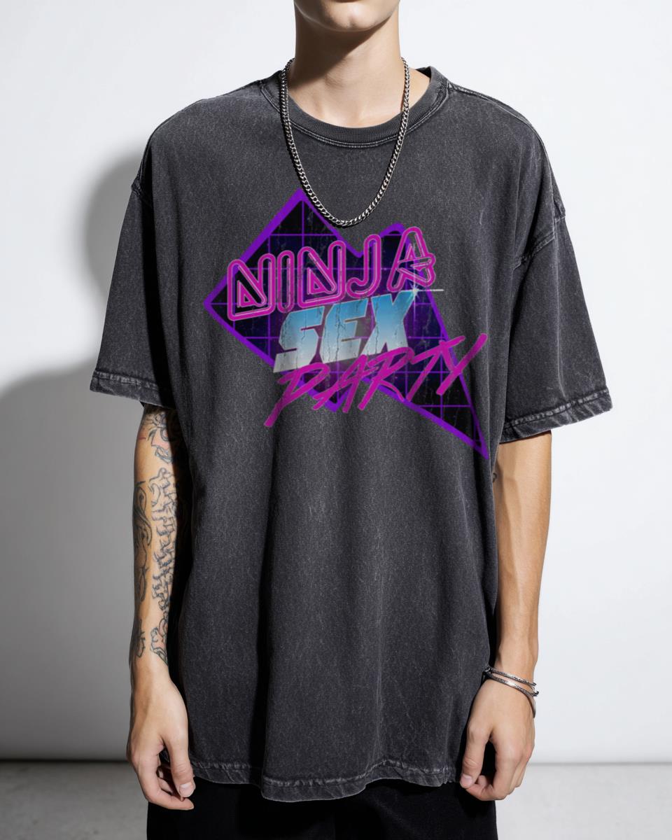"Sexy Ninja Parties" 80s Inspired Game Grumps T-Shirt - NSP Sexbang Fan Art Unisex
