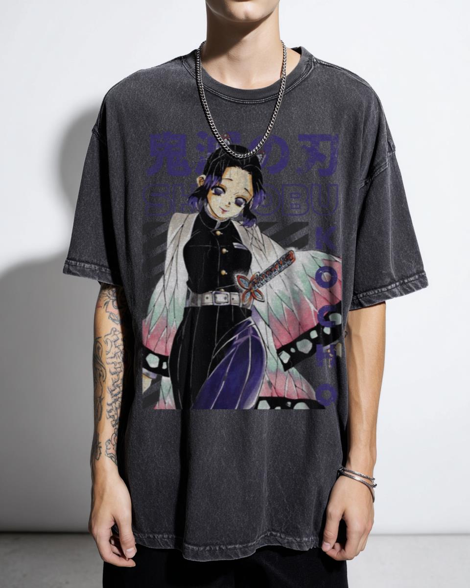Shinobu Kocho Demon Slayer T-Shirt - Kimetsu no Yaiba Anime Insect Hashira Fan Art Unisex