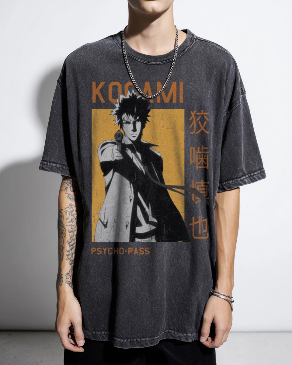 Shinya Kogami Psycho-Pass Anime T-Shirt - Revolver Aesthetic Husbando Art Unisex