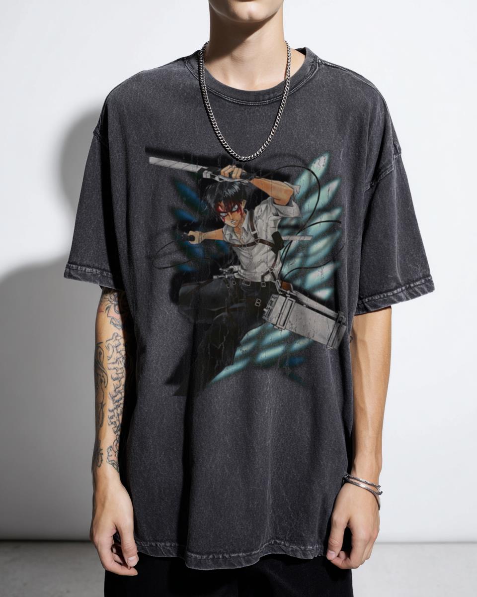 Shinzo Wo Sasageyo T-Shirt | Levi Ackerman AOT Anime Tee