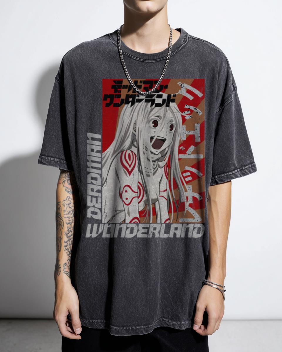 Shiro Deadman Wonderland Anime T-Shirt - Beautiful Model Ganta Fan Art