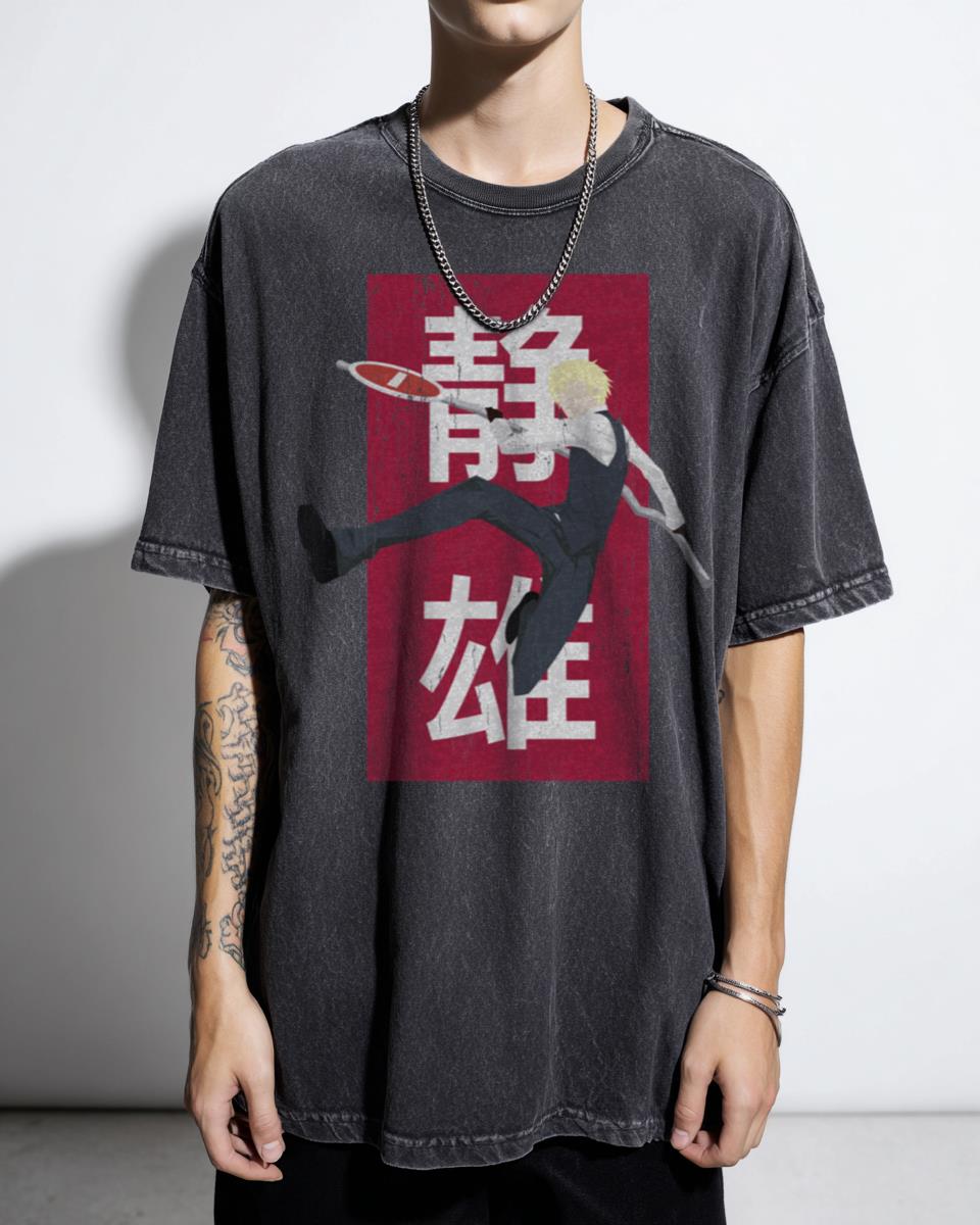 Shizuo Heiwajima Durarara Anime T-Shirt - Minimalist Shounen Fan Art