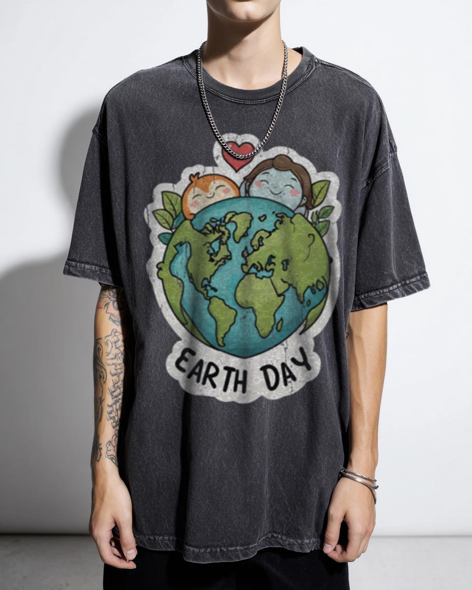 Simple Earth Day Graphic T-Shirt - Environmental Activist Save The Planet Unisex