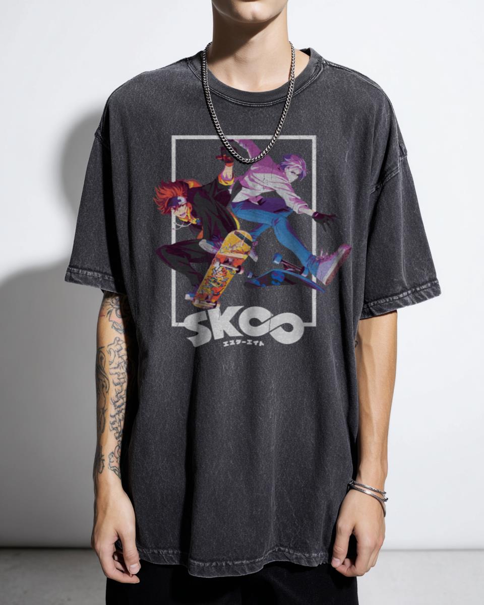 SK8 the Infinity Reki and Langa Anime T-Shirt - Japanese Manga Skateboarding Duo Unisex