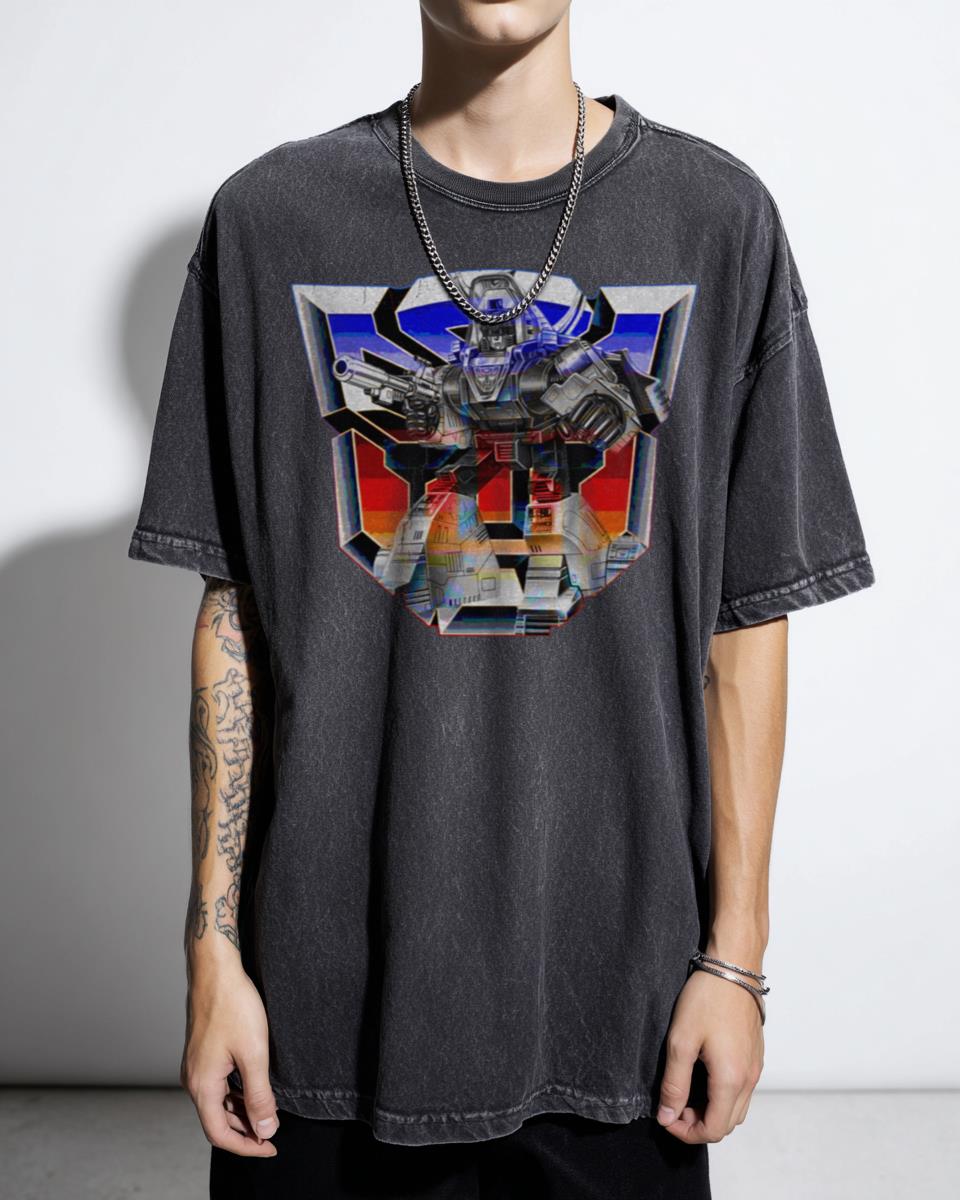 Slag Dinobot Transformers 80s Autobot T-Shirt - Fiery Comic Book Mecha Art