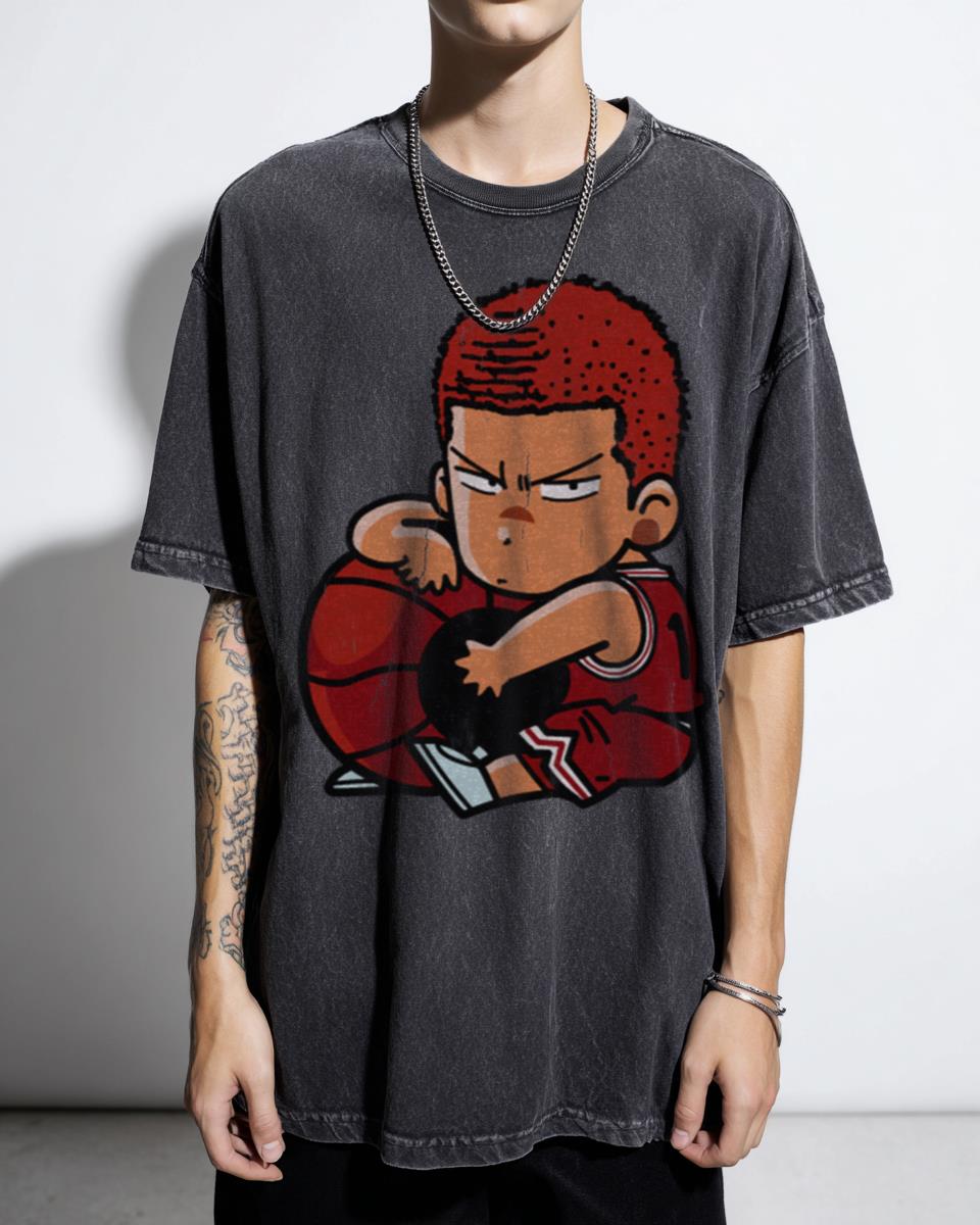 Slam Dunk Shohoku Basketball Anime T-Shirt - Sakuragi Hanamichi Fan Art
