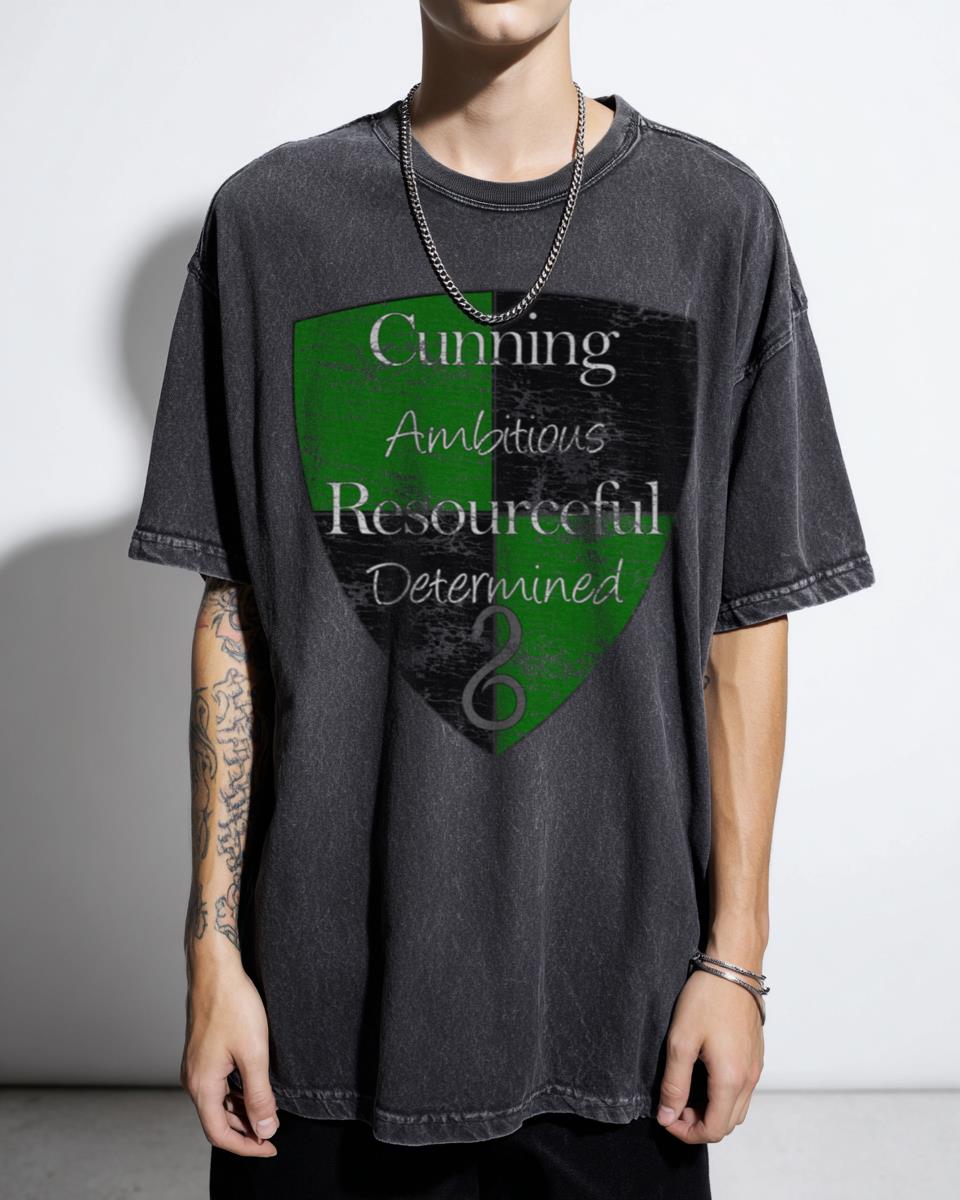 Slytherin House Shield T-Shirt | Cunning Snake Emblem Tee