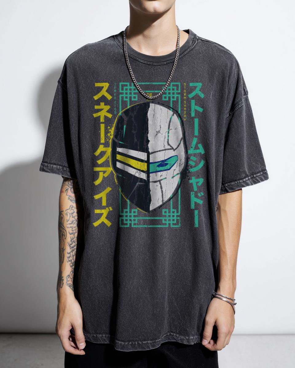 Snake Eyes Storm Shadow Ninja Split Face T-Shirt - GI Joe Comic Book Fan