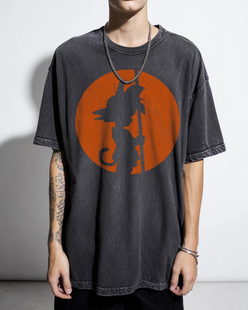Son Goku Silhouette Anime T-Shirt - Dragon Ball Z Fan Unisex