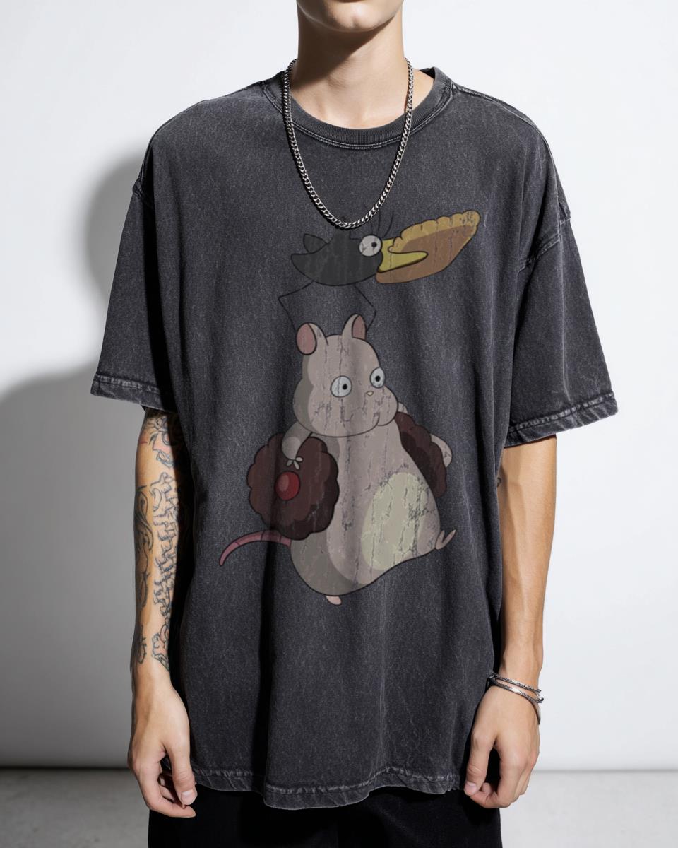 Spirited Away Boh & Yu-Bird Studio Ghibli Acidwash Tee