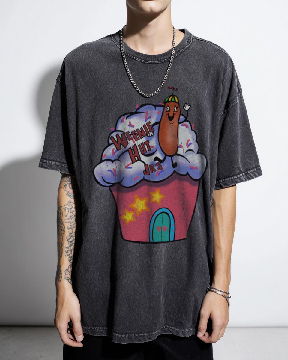 Spongebob Weenie Hut Jr's Nickelodeon Acidwash Tee