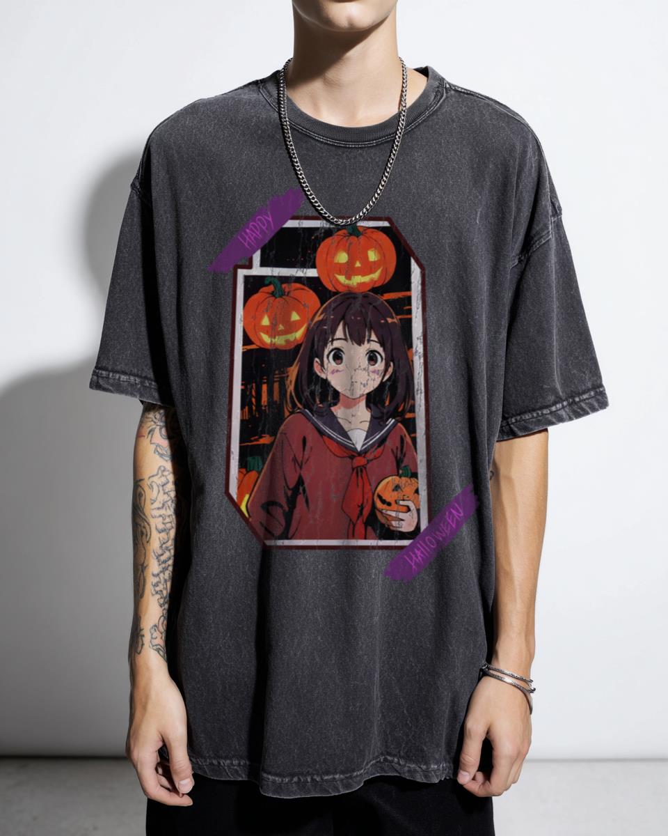 Spooky Yet Cute Pumpkin Glow Surprise Halloween T-Shirt - Festive Jack O'Lantern Unisex