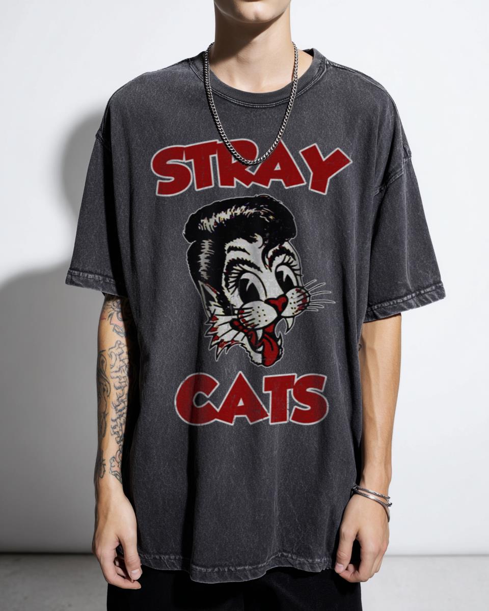 Stray Cats Band Rockabilly Vintage T-Shirt - 80s Music Fan Apparel Unisex