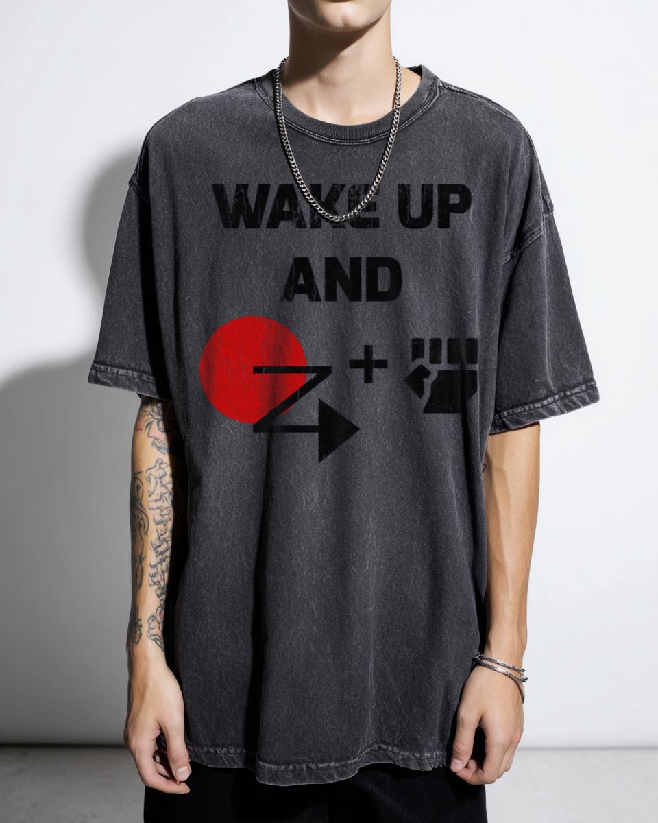 Street Fighter Shoryuken 'Wake Up DP' Gaming T-Shirt - Capcom Fighting Games Fan Apparel