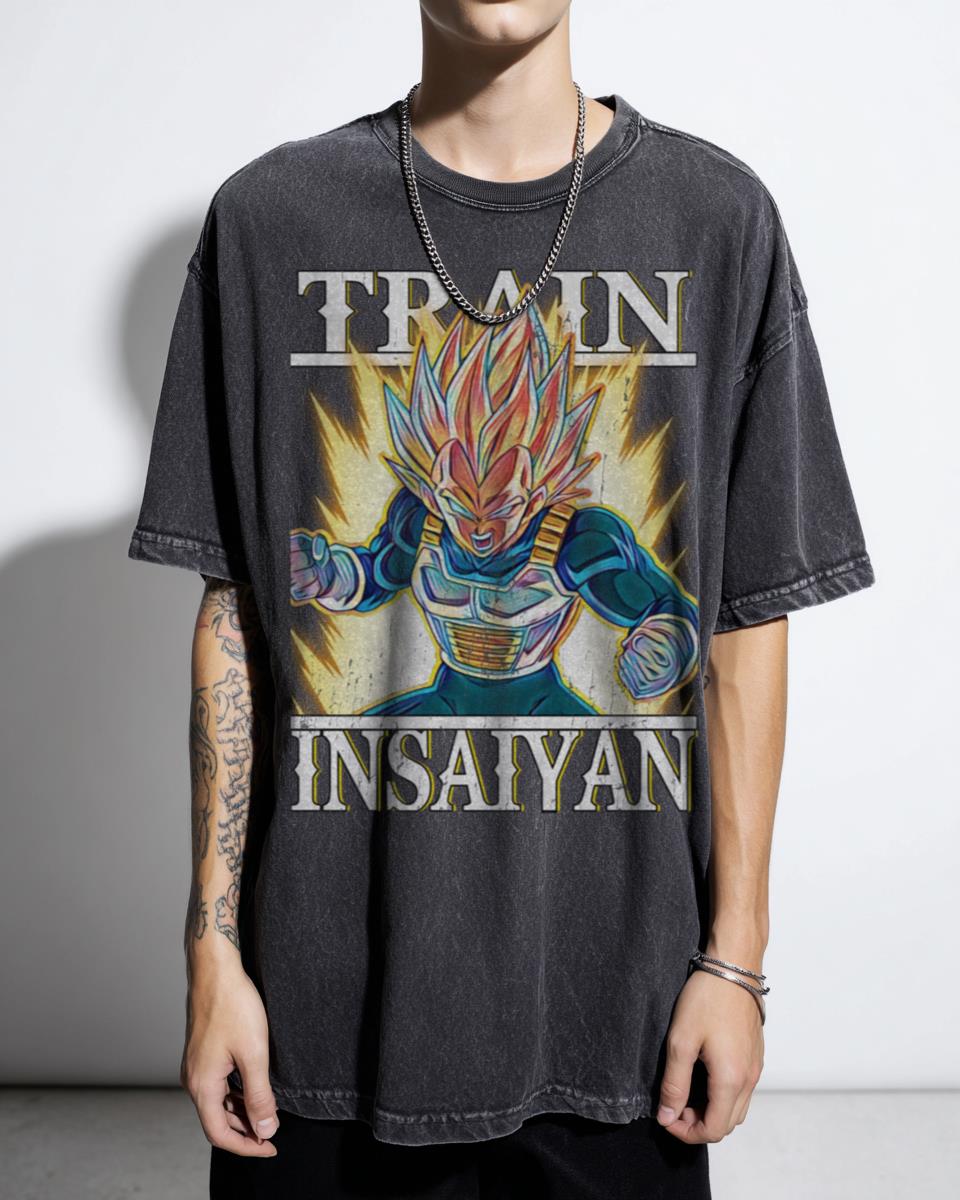 Super Saiyan Vegeta Train Insaiyan T-Shirt - Dragon Ball Z Gym Motivation