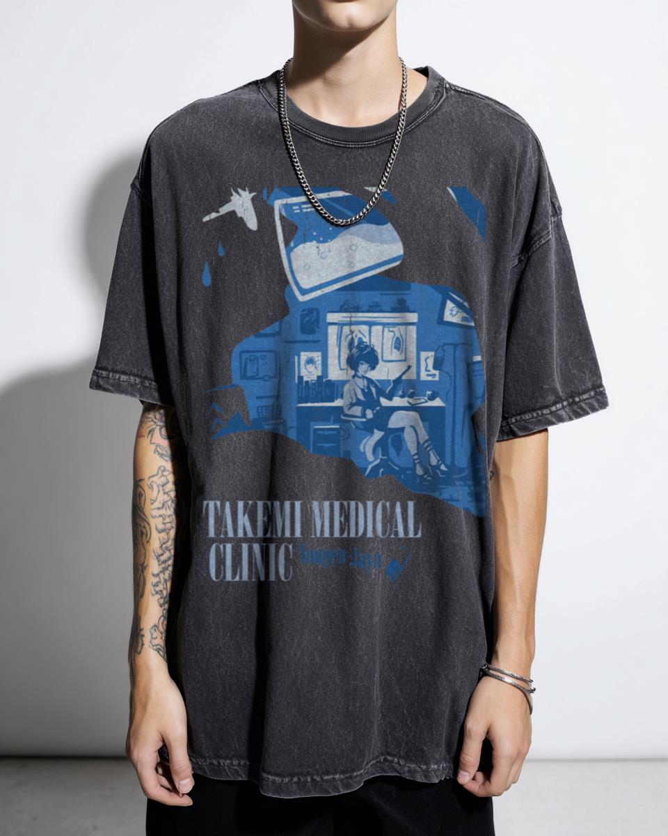 Takemi Medical Clinic Persona 5 T-Shirt - Shin Megami Tensei Ren Joker Shibuya Anime Gaming Tee Unisex