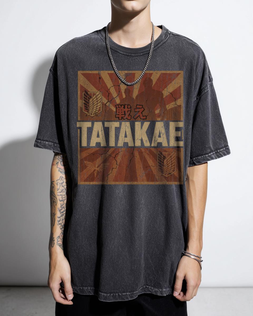 Tatakae Keep Fighting Attack on Titan T-Shirt - Eren Yeager Anime Fan Art Unisex