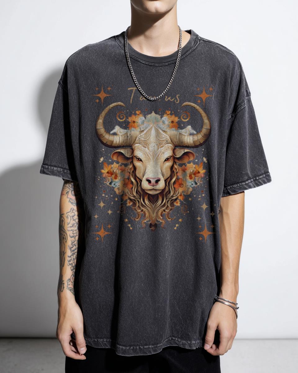 Taurus Zodiac Bull Symbol T-Shirt - Artistic Astrology Horoscope Unisex