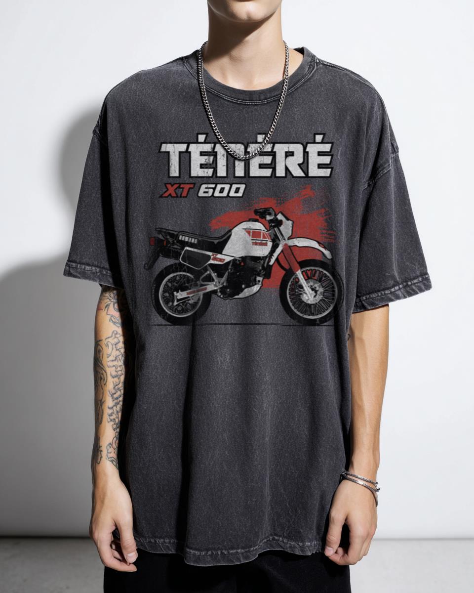 Tenere XT600 Vintage Motorcycle T-Shirt - Adventure Biker Retro Art