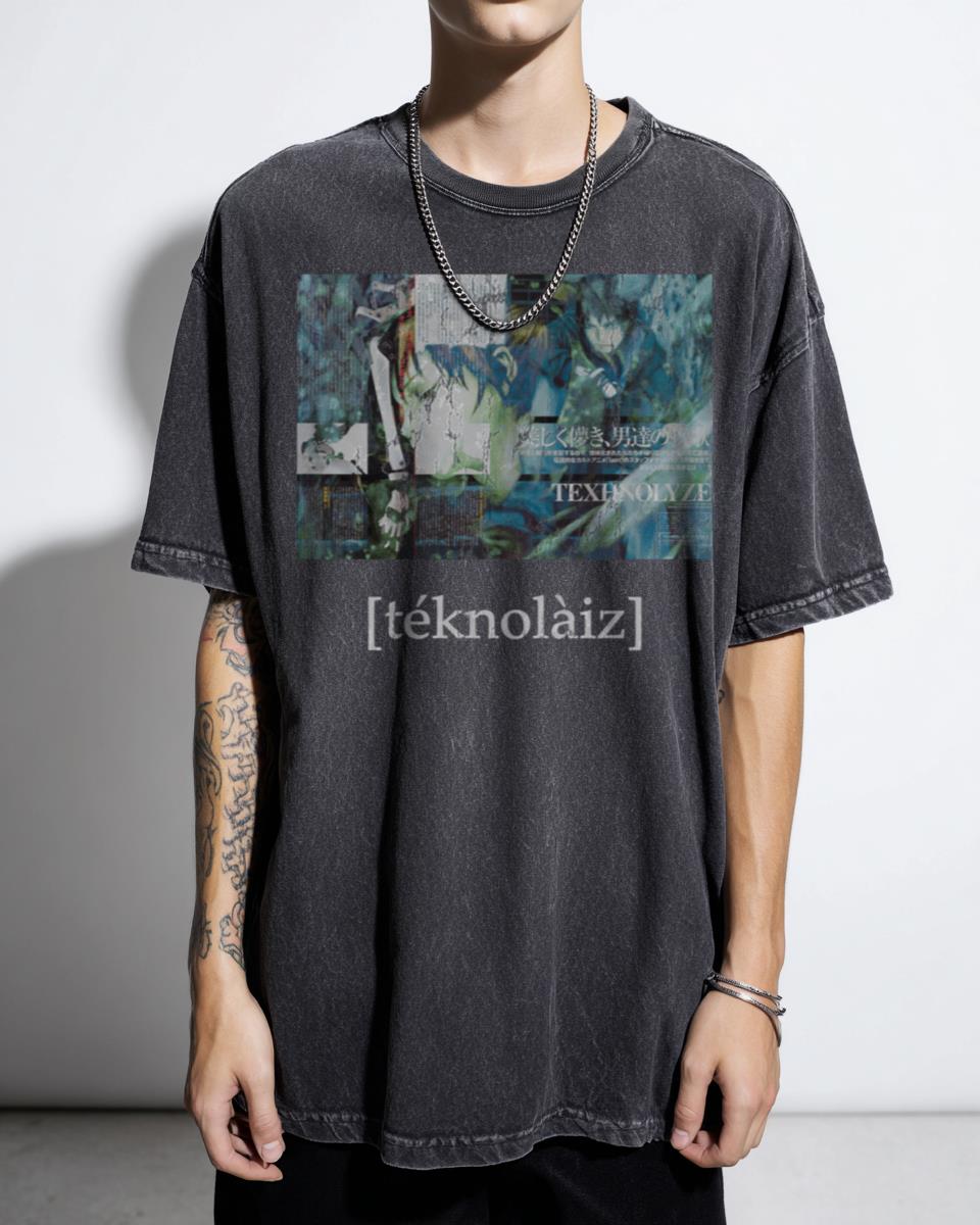Texhnolyze Anime Cyberpunk Psychological T-Shirt - Hiroshi Hamasaki Ichise Ran Dystopian Tee Unisex
