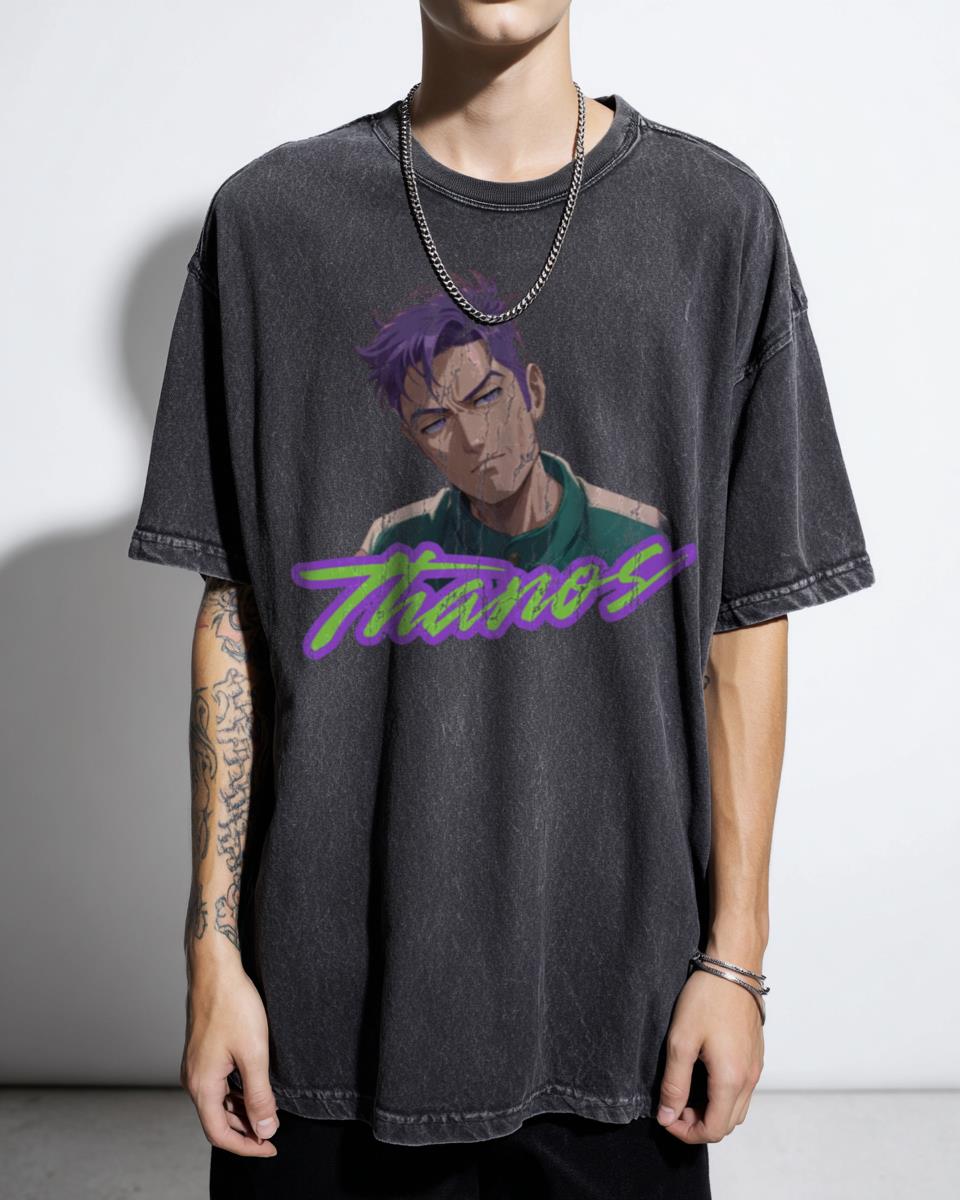 Thanos Squid Game Anime Style T-Shirt - Player 230 Choi Subong Kpop Fan Tee Unisex