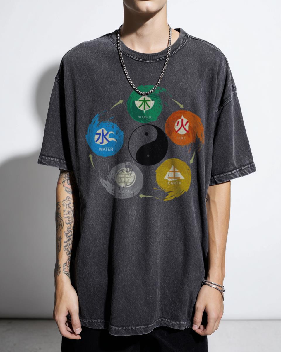 The Five Elements Wuxing Chinese Philosophy Graphic Tee