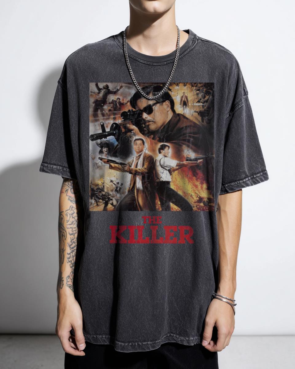 The Killer John Woo 80s Action Movie T-Shirt - Chow Yun Fat Hong Kong Cinema Retro Tee Unisex