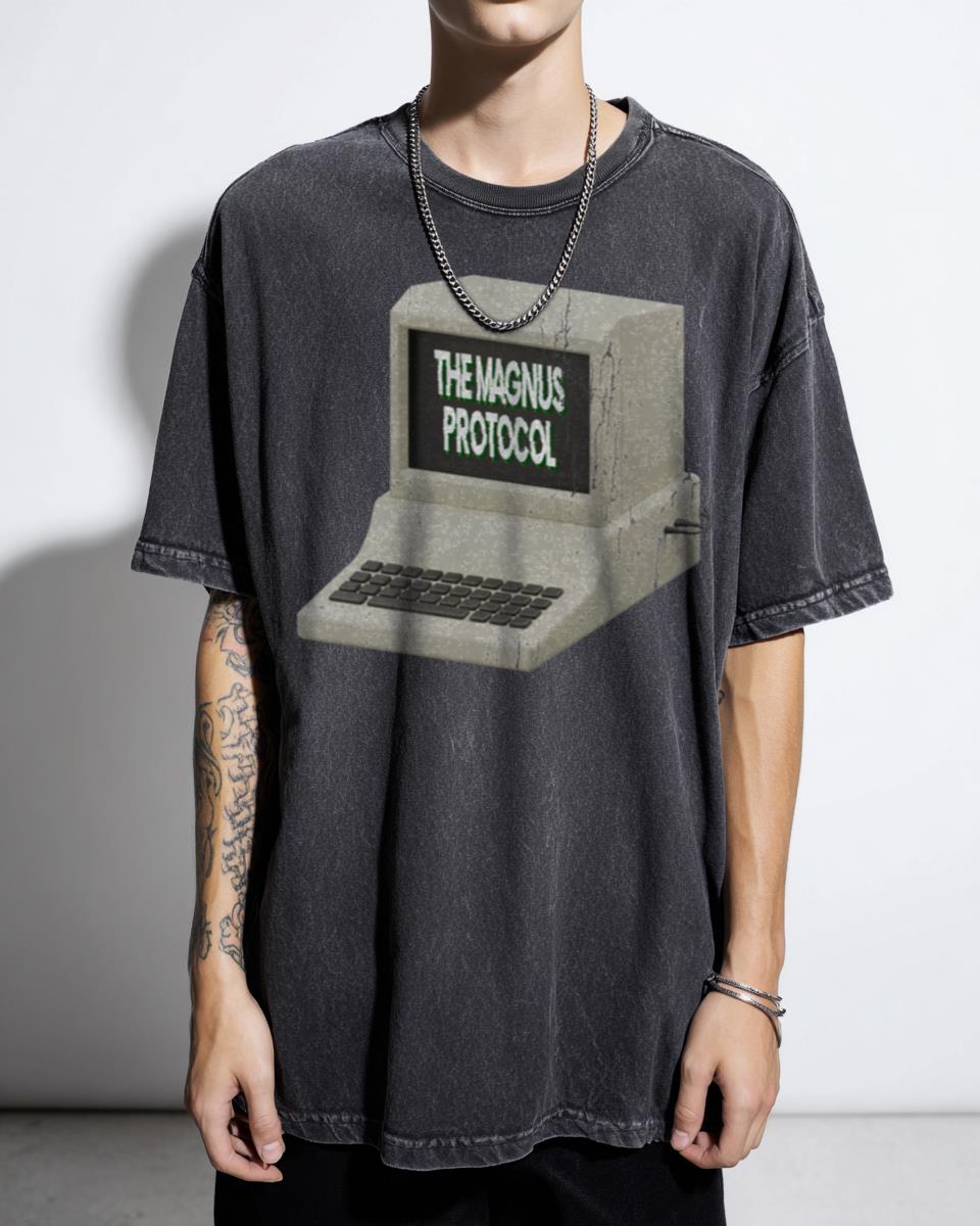 The Magnus Protocol Computer Retro Tech T-Shirt - Horror Podcast Fan