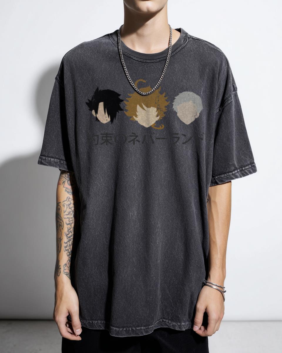 The Promised Neverland Anime Manga T-Shirt - Emma Norman Ray Fan Art Tee