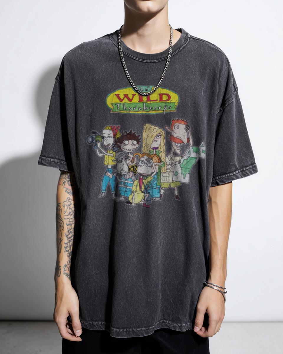 The Wild Thornberrys Retro 90s Nickelodeon Cartoon Acidwash T-Shirt