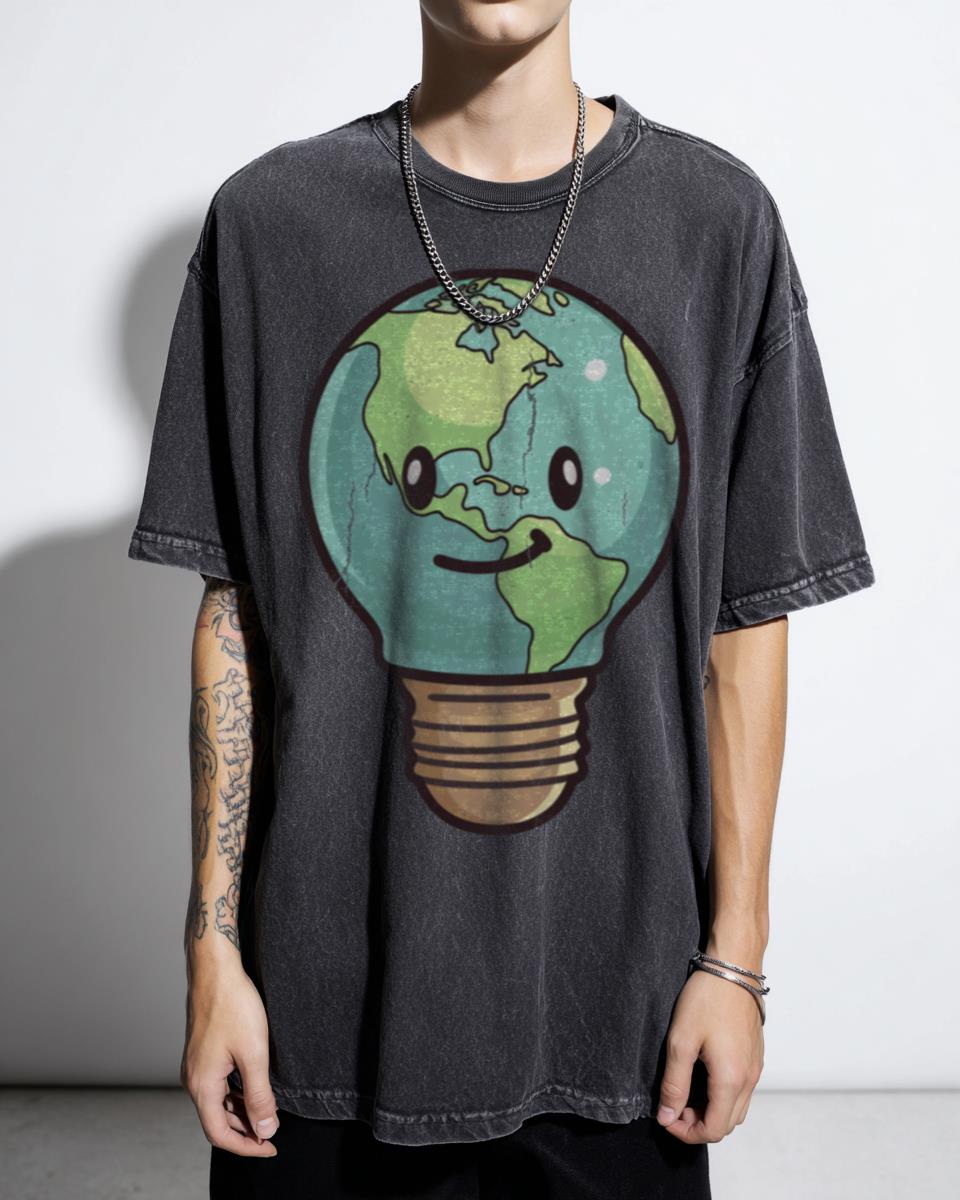 Think About The Earth Day Hippie T-Shirt - Global Warming Nature Love