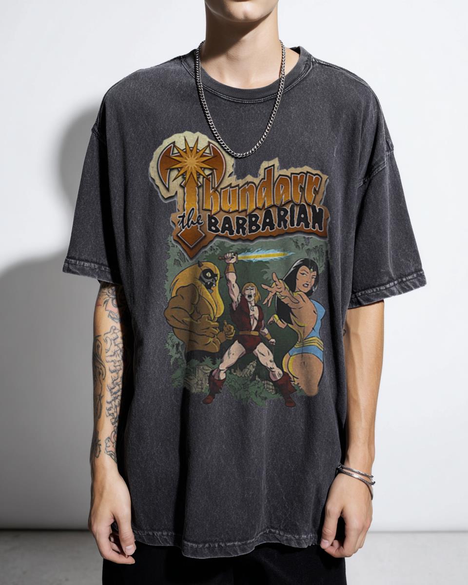 Thundarr the Barbarian 80s Cartoon T-Shirt - Retro Sci-Fi Fantasy Animated Series