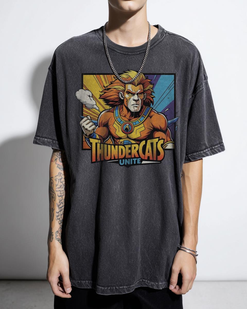 Thundercats Unite 90s Cartoon T-Shirt - Vintage Action Adventure Anime