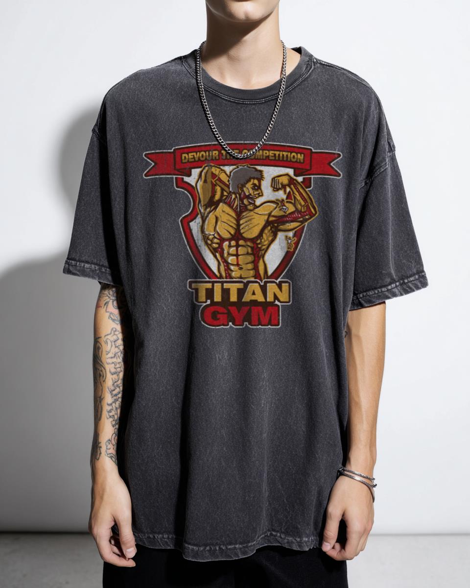 Titan Gym Anime Spoof Tee | Fitness & TV Show Humor