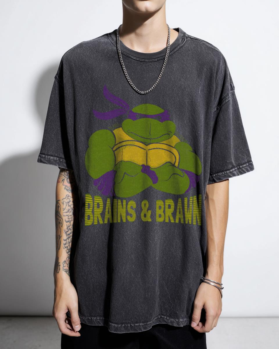 TMNT Donatello 'Brains & Brawn' 80s Cartoon Fan T-Shirt