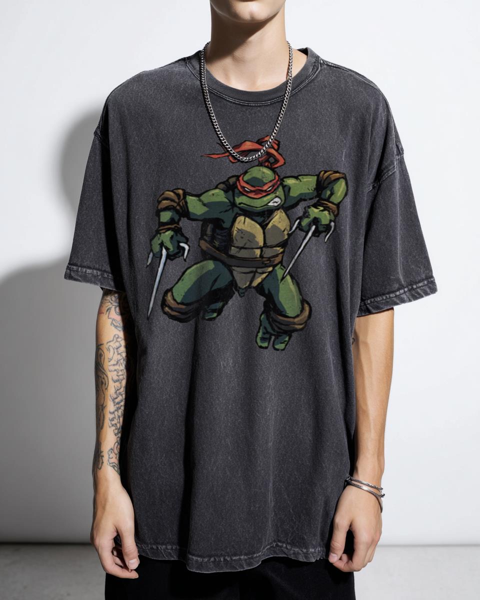 TMNT Raphael 'Turtle Power' Retro Cartoon T-Shirt - Ninja Turtles Fan Apparel Unisex