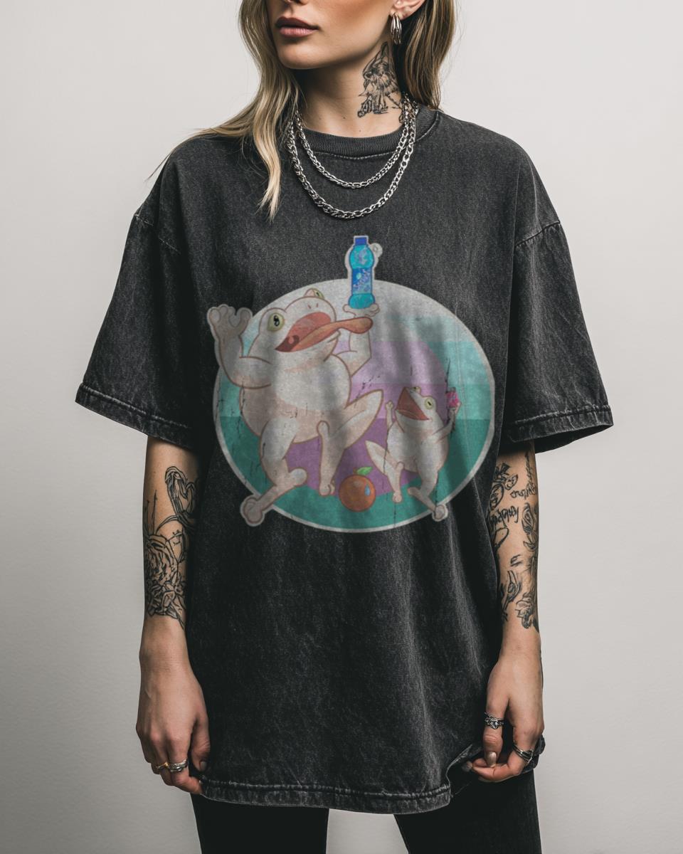 Toadally Thirsty Frog Anime Tee | Yugioh Inspired Duel