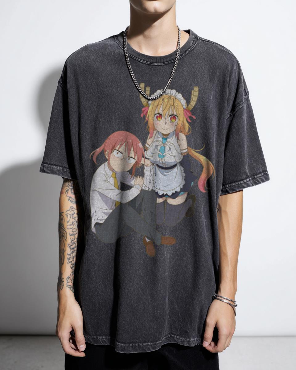 Tohru X Kobayashi Heart Miss Kobayashi's Dragon Maid T-Shirt - Cute Anime Fan Art
