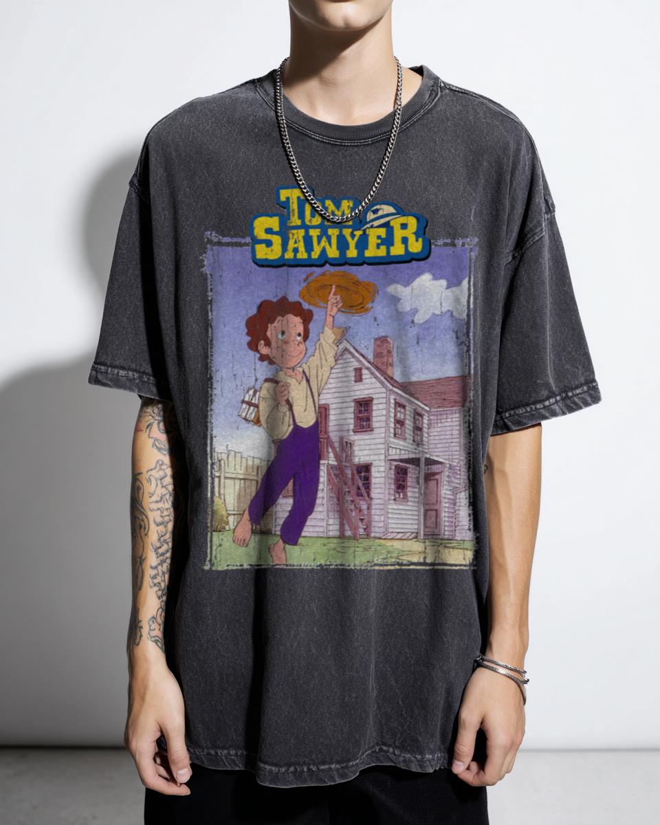 Tom Sawyer World Masterpiece Theater Anime T-Shirt - Classic Japanese Animation Fan Tee Unisex