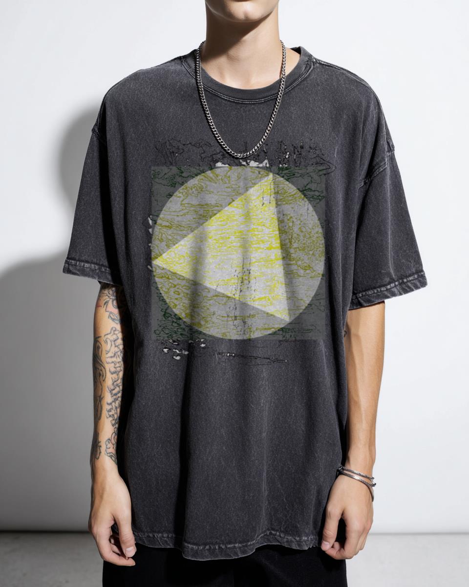 Tone 2 Minimalist Graphic T-Shirt - Abstract Geometry Circle Triangle Square Design Unisex Tee