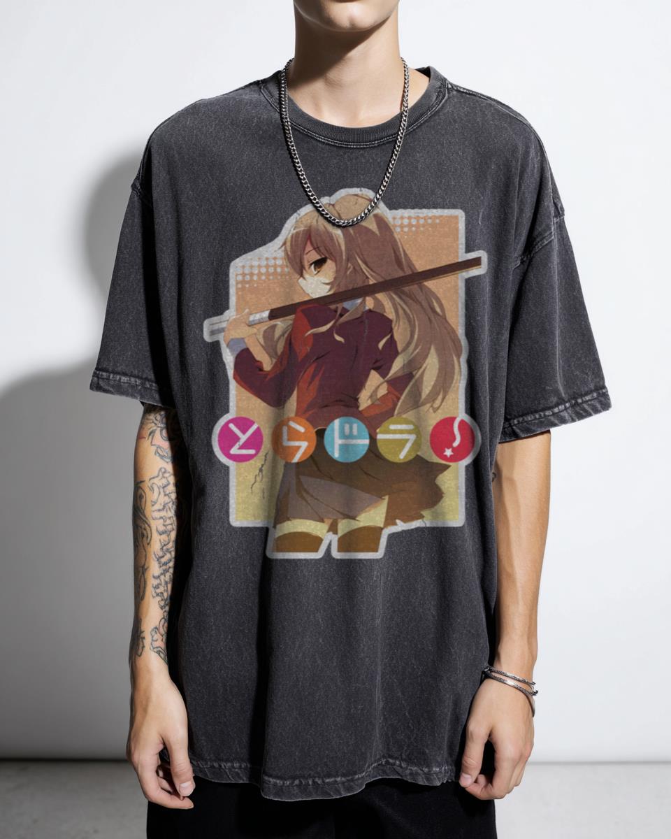 Toradora! Romantic Anime Art T-Shirt - Taiga Aisaka Ryuji Manga Fan Tee
