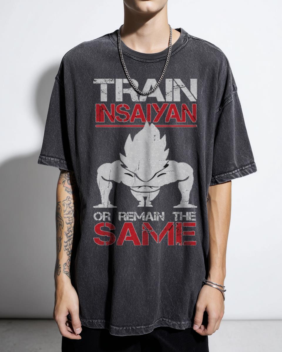 Train INsaiyan Funny Dragon Ball Z Gym T-Shirt - Anime Workout Motivation