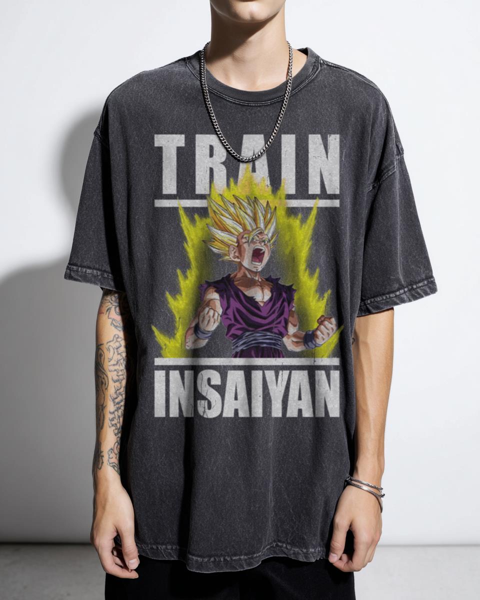 Train Insaiyan Gohan Super Saiyan DBZ Gym T-Shirt - Dragon Ball Motivational Fitness